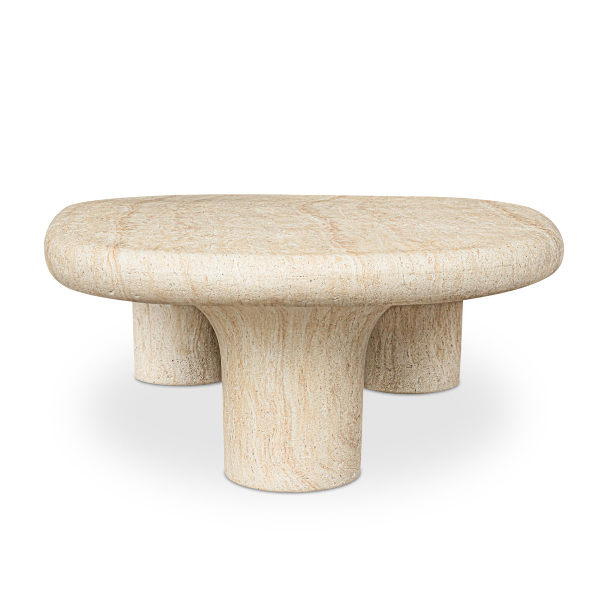 Modern European furniture - Travertine Look Indoor/Outdoor Coffee Table - www.oroa.com