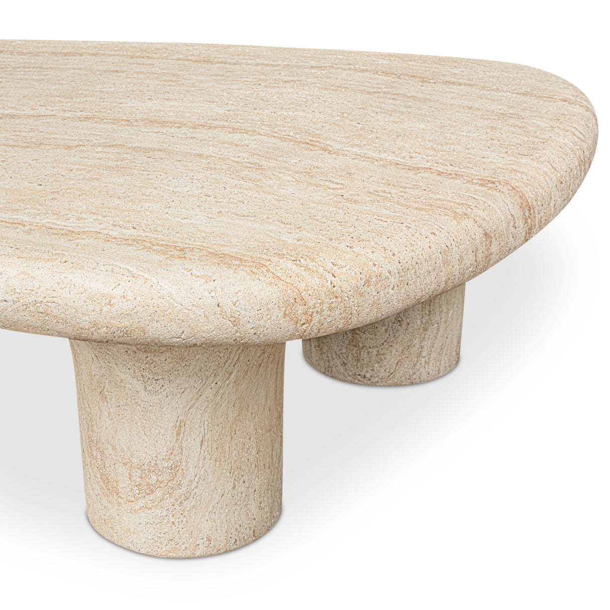 Modern European furniture - Travertine Look Indoor/Outdoor Coffee Table - www.oroa.com