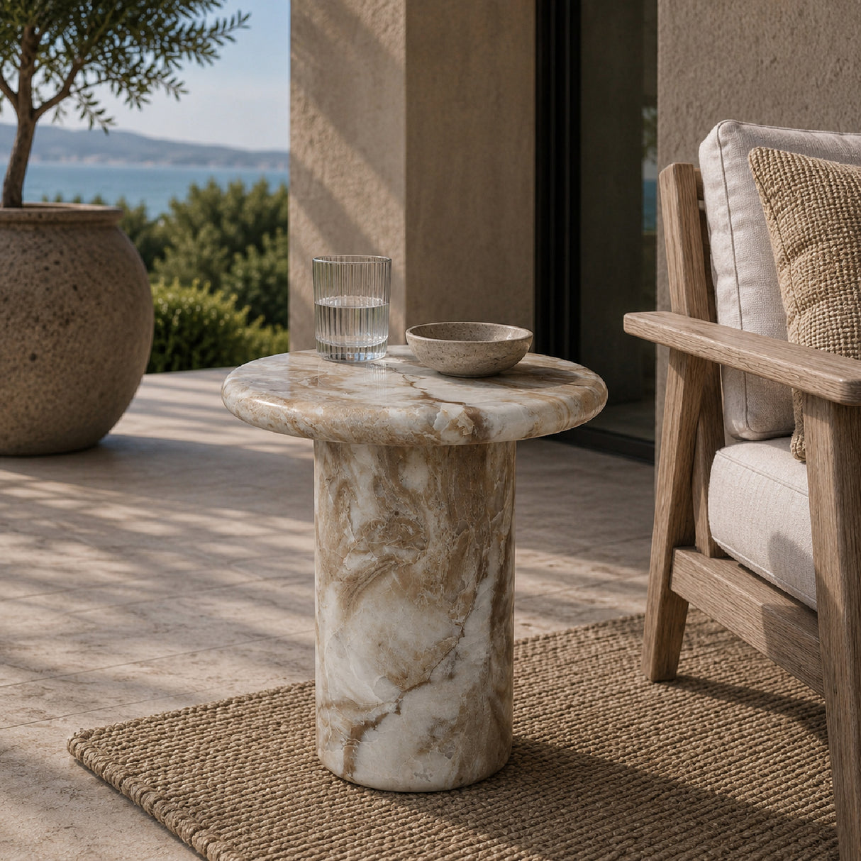 Modern European furniture - Sculptural Indoor/Outdoor Side Table - www.oroa.com | Oroa.com