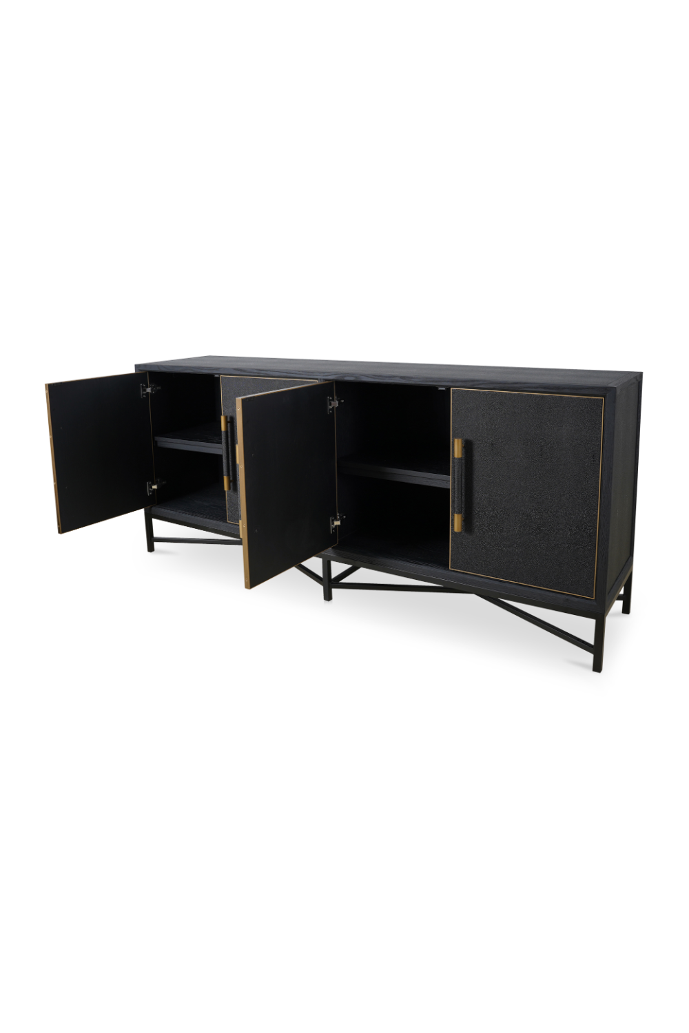 Vegan Leather 4-Door Sideboard | Novi Living Mako | Oroa.com