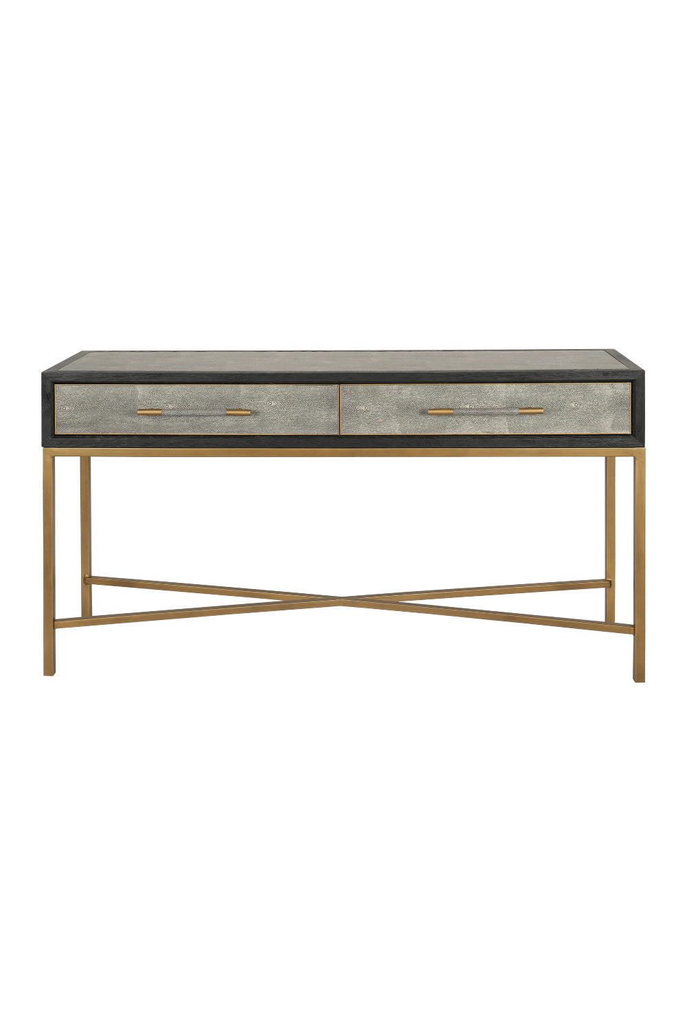 Modern European furniture - Gray Shagreen 2-Drawer Console Table - www.oroa.com | Oroa.com