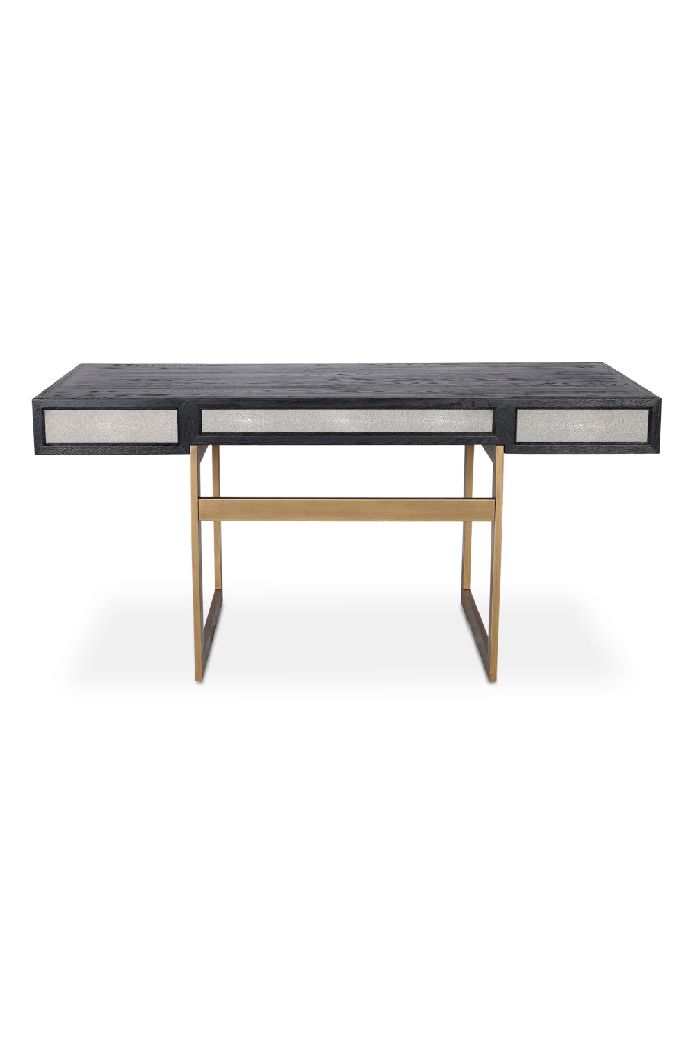 Modern European furniture - Gray Shagreen 2-Drawer Desk - www.oroa.com