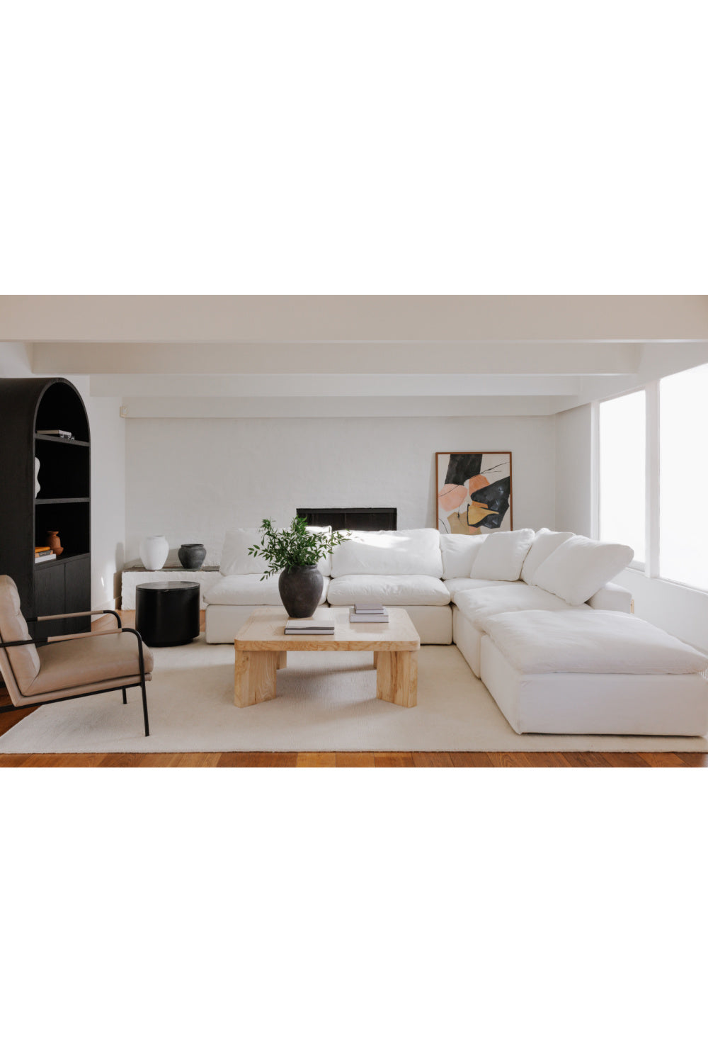 Modern European furniture - Black Oak Arched Cabinet - www.oroa.com