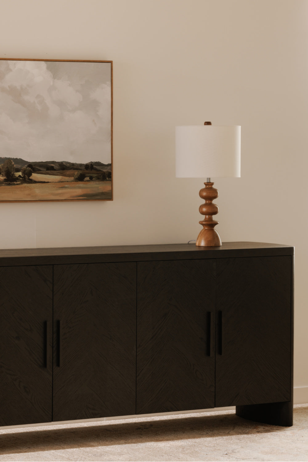 Modern European furniture - Black Herringbone Patterned Sideboard - www.oroa.com | Oroa.com