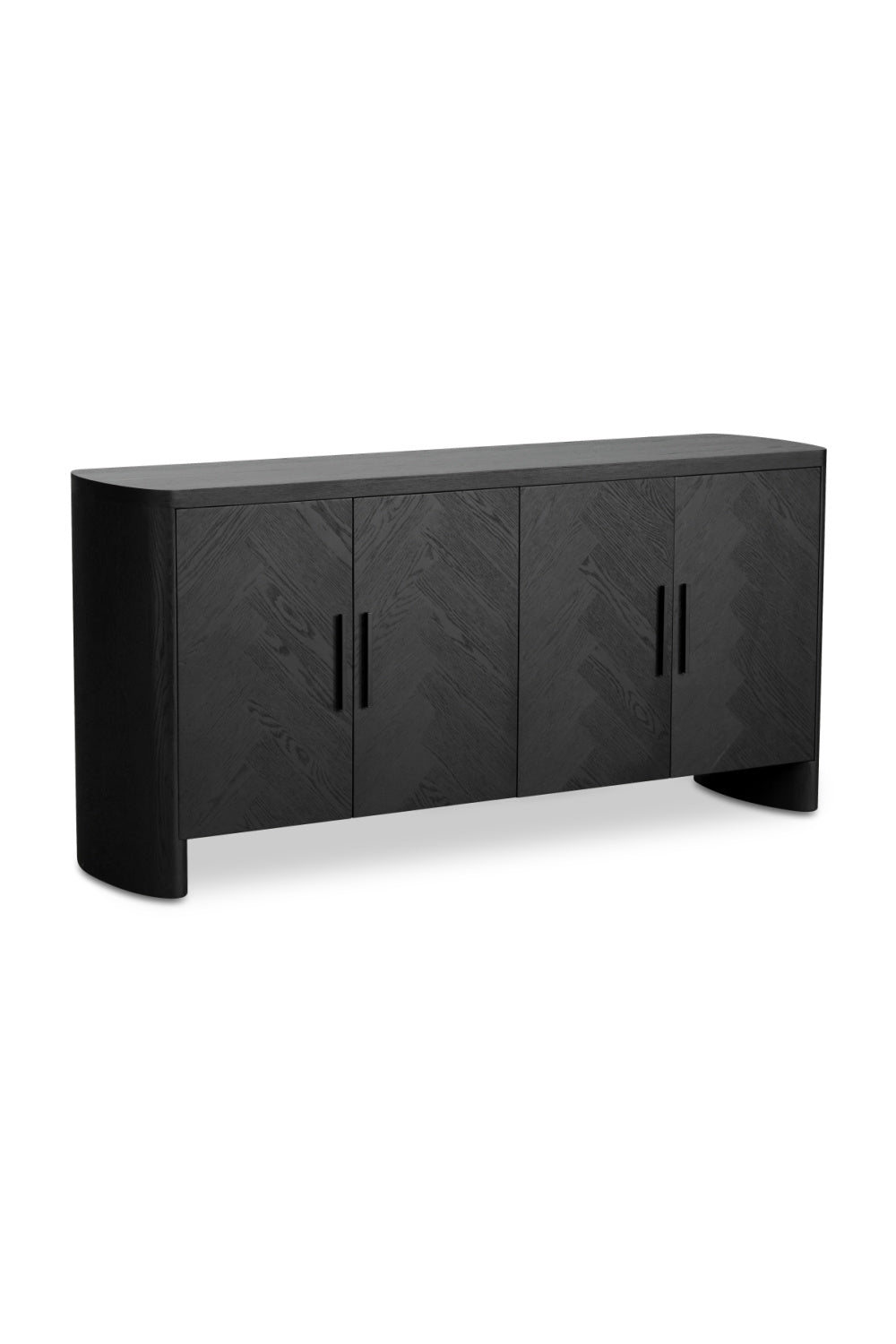 Modern European furniture - Black Herringbone Patterned Sideboard - www.oroa.com | Oroa.com