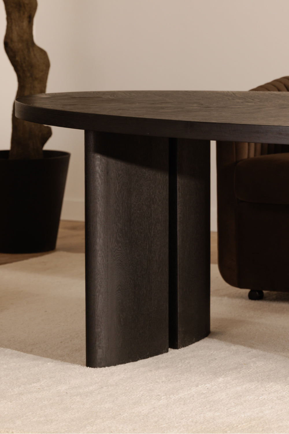 Modern European furniture - Black Herringbone Patterned Dining Table - www.oroa.com | Oroa.com