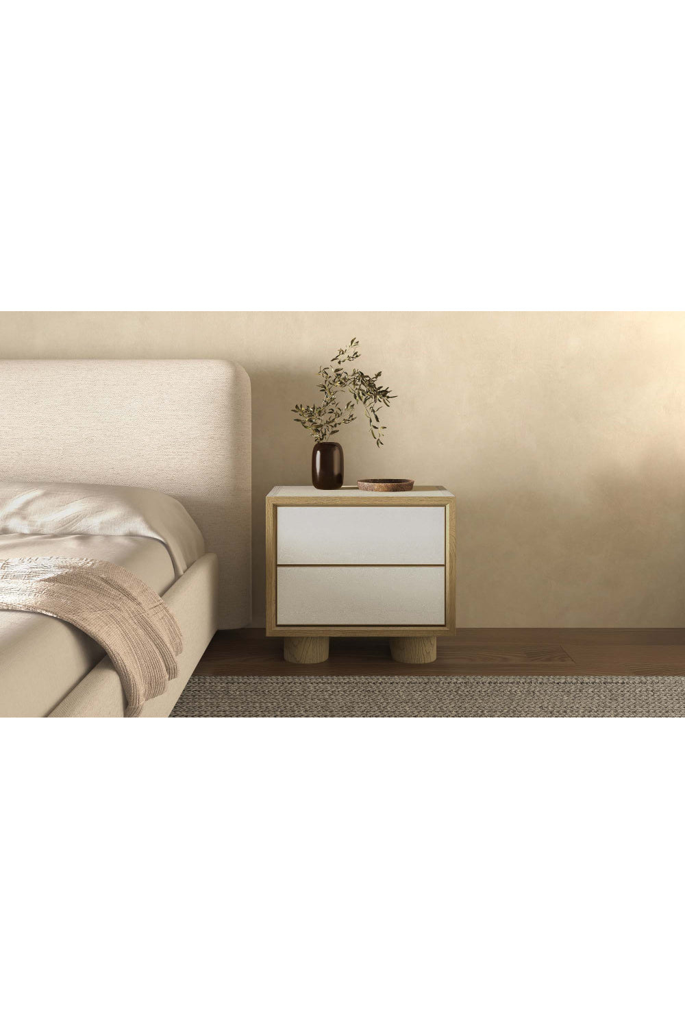 Modern European furniture - Refined Shagreen Nightstand - www.oroa.com | Oroa.com