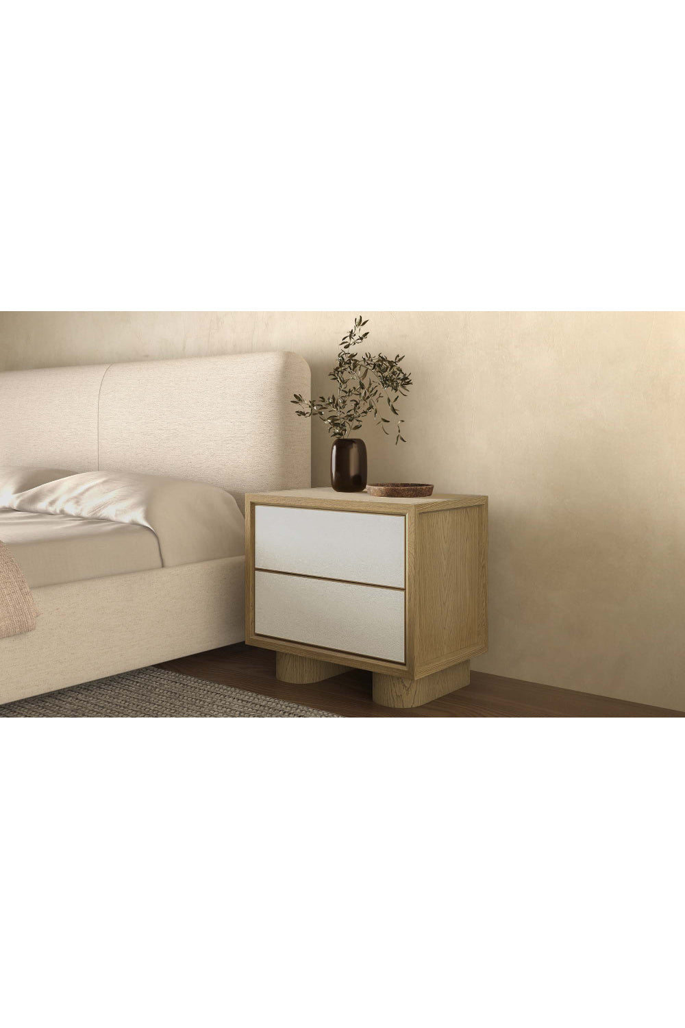 Modern European furniture - Refined Shagreen Nightstand - www.oroa.com | Oroa.com