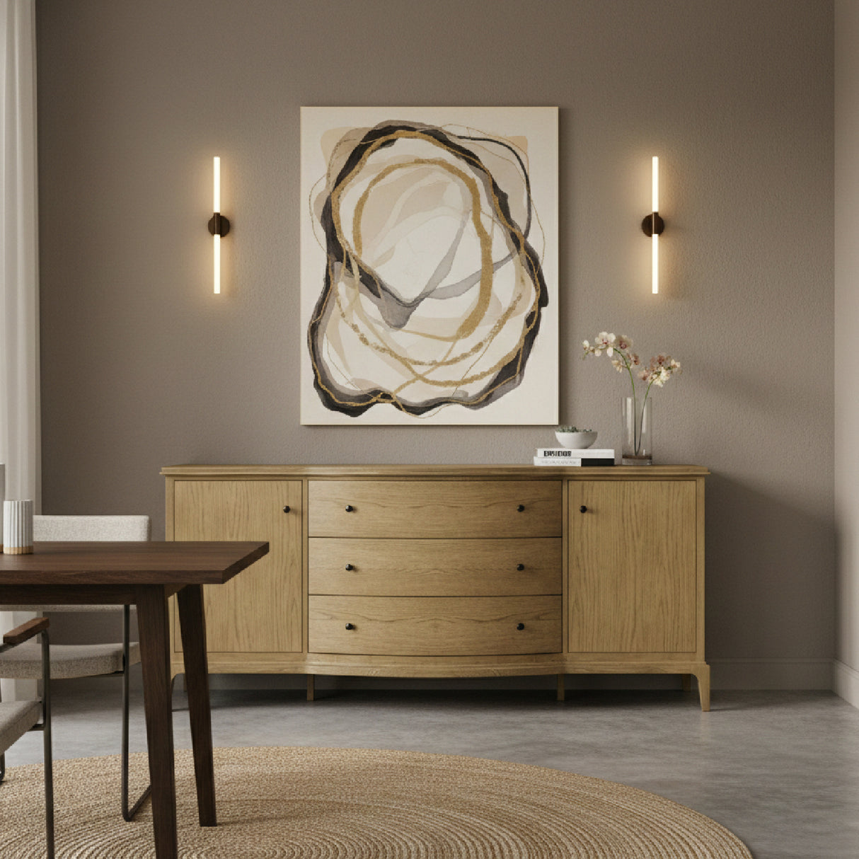 Modern European furniture - Brown Oak Sideboard - www.oroa.com | Oroa.com