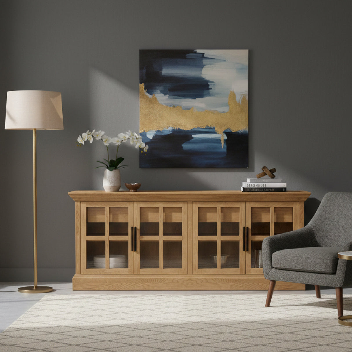 Modern European furniture - Oak 4-Door Sideboard - www.oroa.com | Oroa.com
