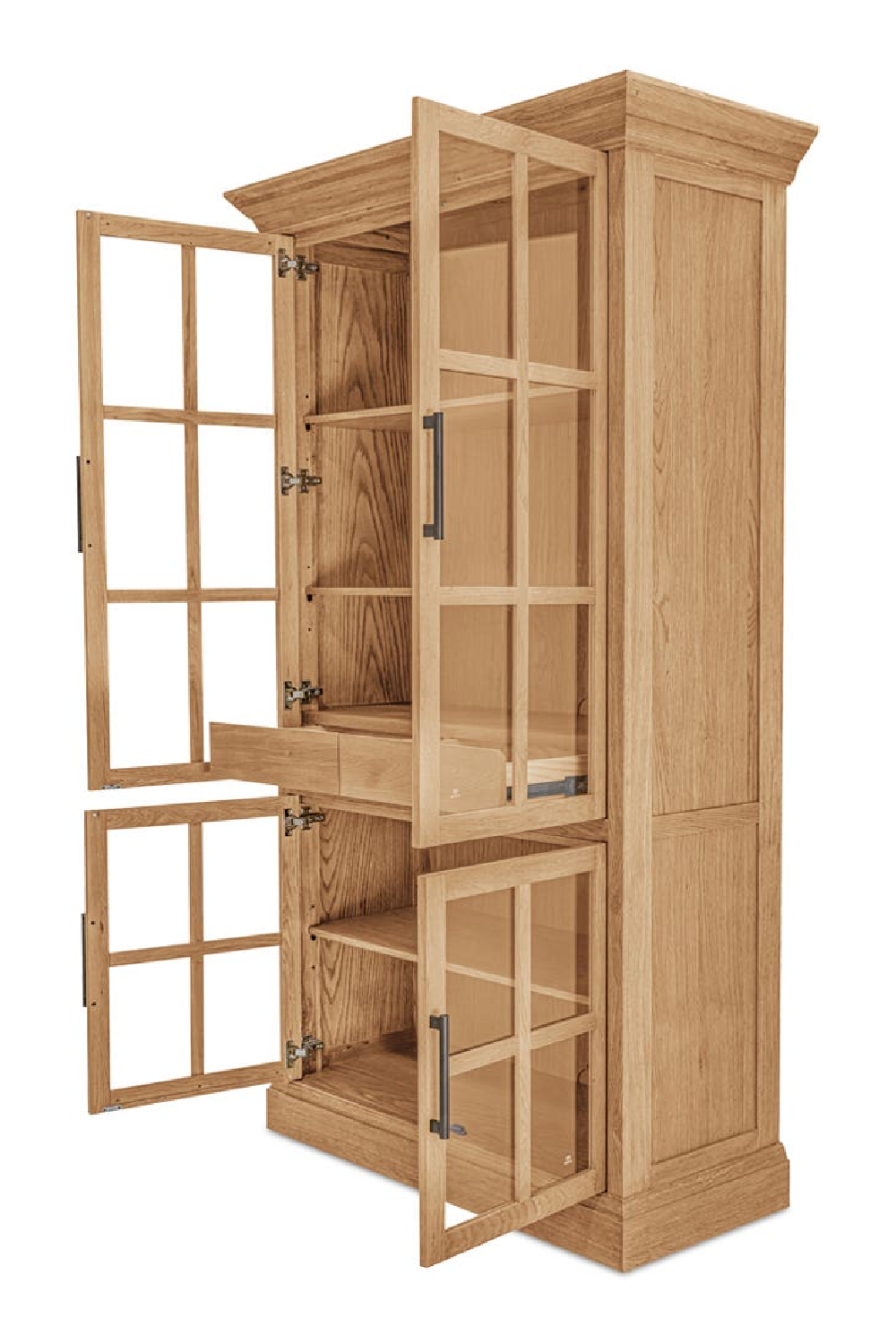 Oak 4-Door Tall Cabinet | Novi Living Raymond | Oroa.com