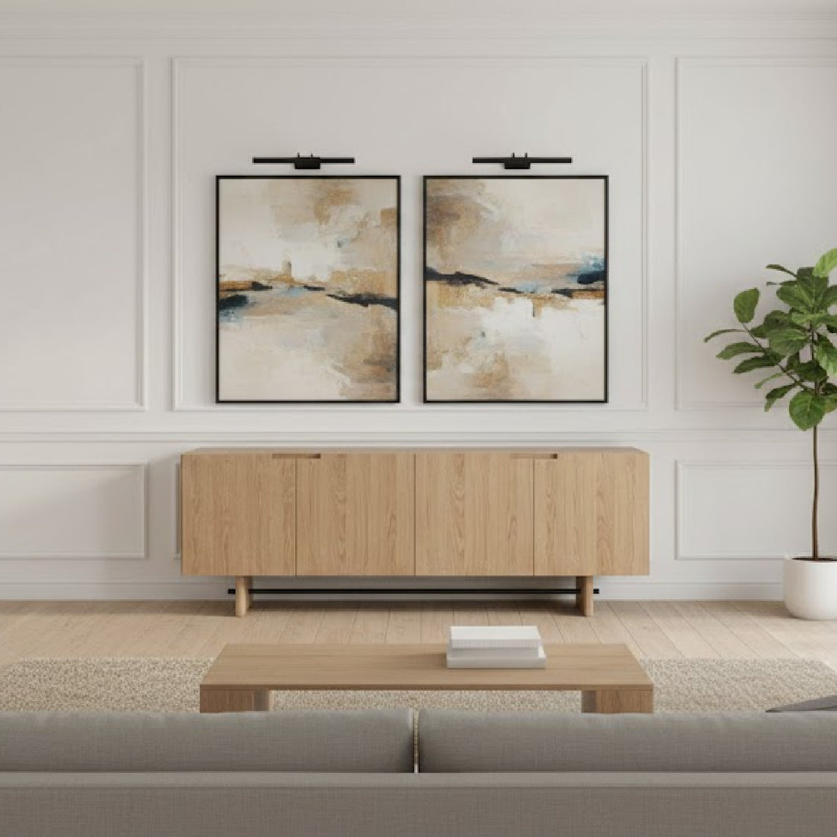 4-Door Natural Oak Sideboard | Novi Living Madison | Oroa.com
