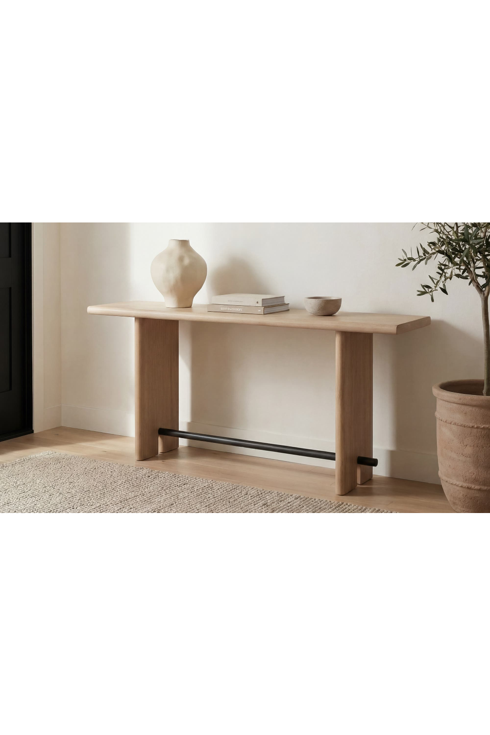 Modern European furniture - Natural Oak Console Table - www.oroa.com | Oroa.com