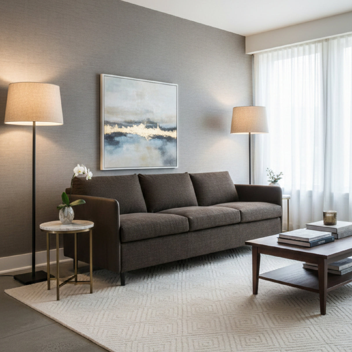 Leather Arm Sofa | Novi Living Teller