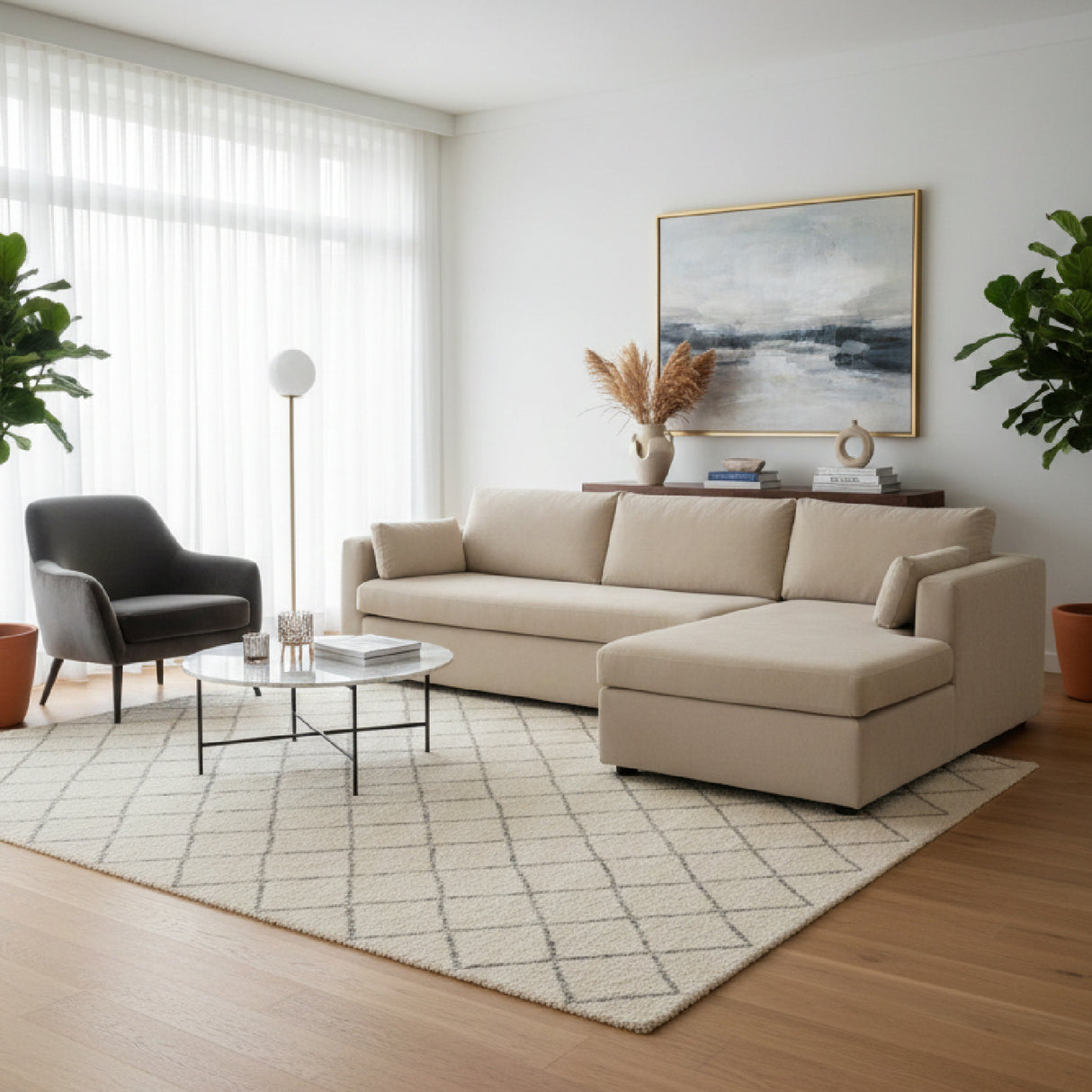 Modern European furniture - Sectional Sofa with Storage Chaise - www.oroa.com | Oroa.com