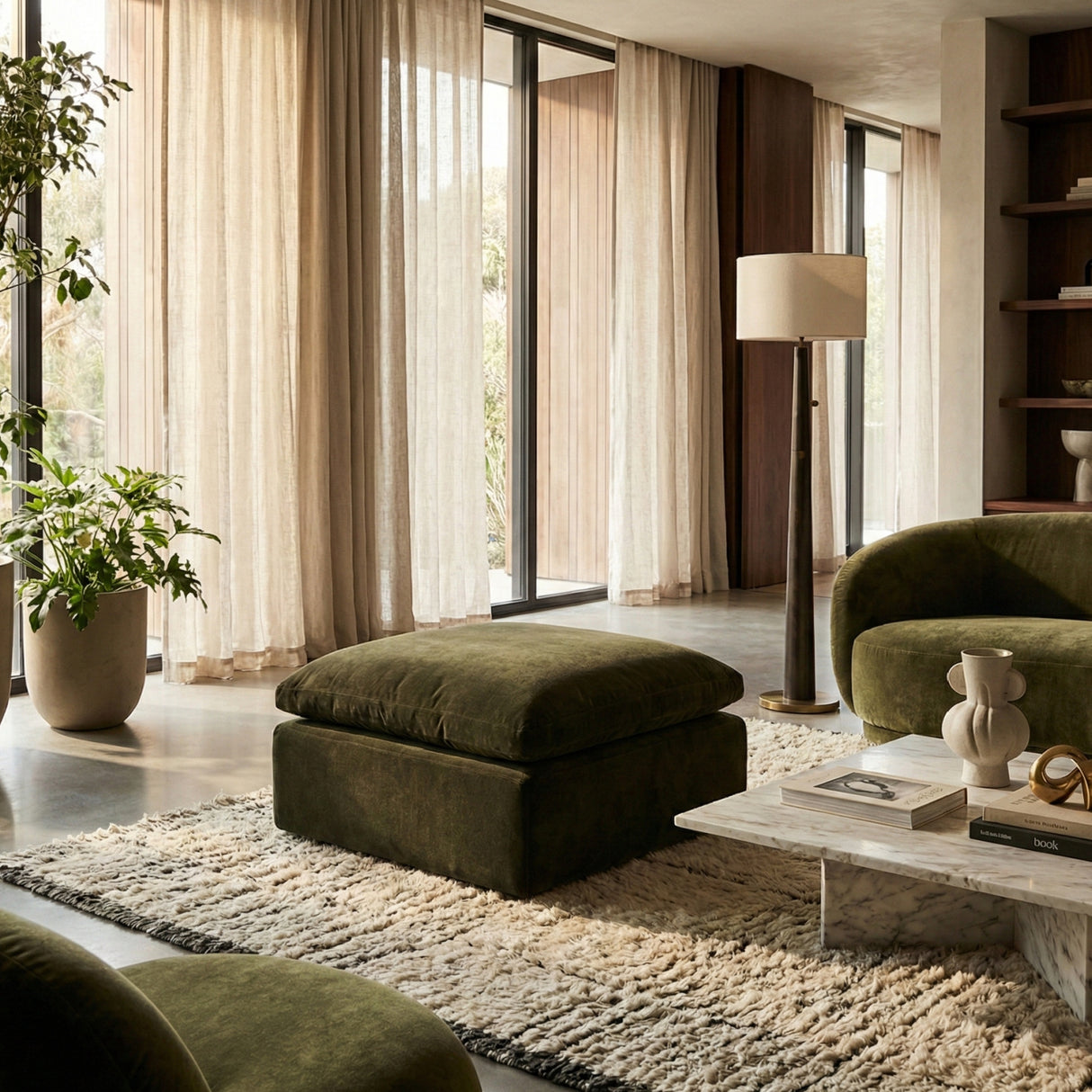 Square Upholstered Ottoman | Oroa.com