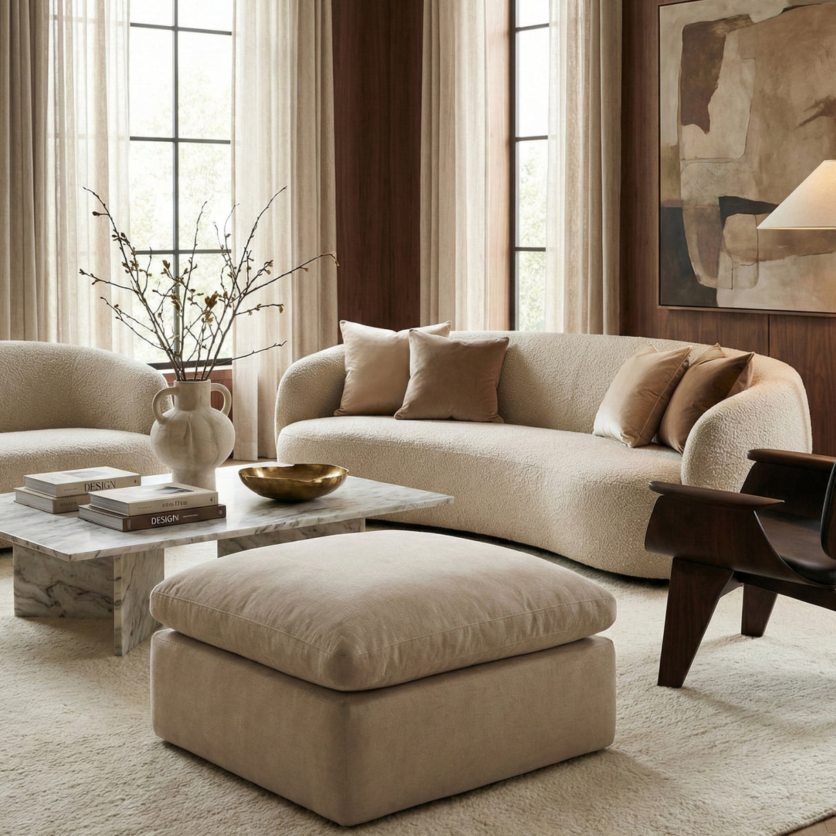 Square Upholstered Ottoman | Oroa.com