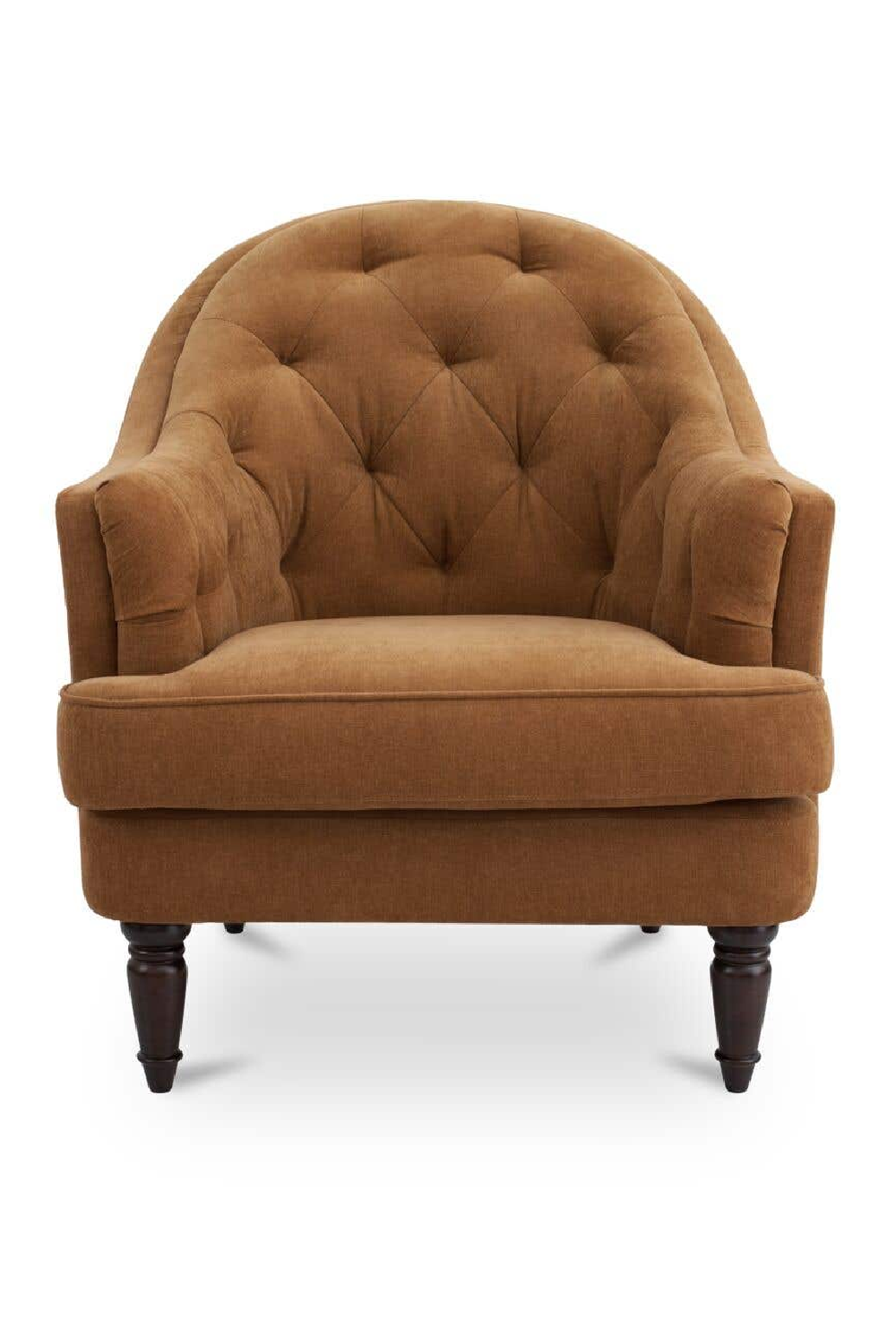 Modern European furniture -Tufted-Back Curved Accent Chair - www.oroa.com | Oroa.com