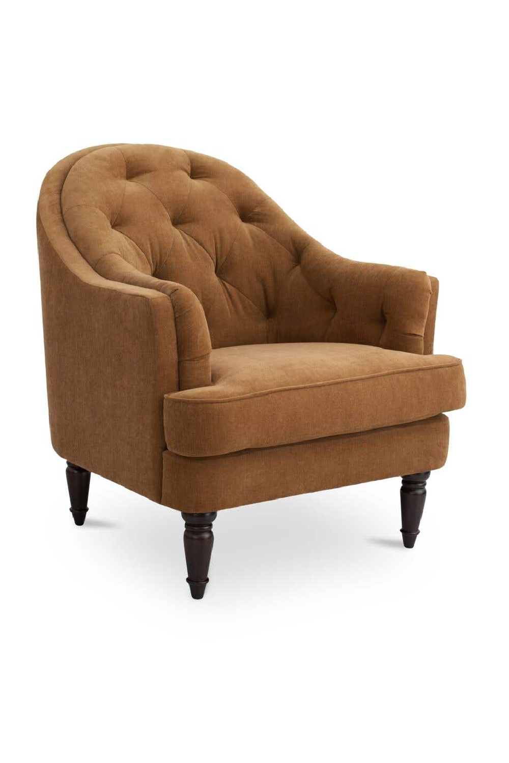 Modern European furniture -Tufted-Back Curved Accent Chair - www.oroa.com | Oroa.com