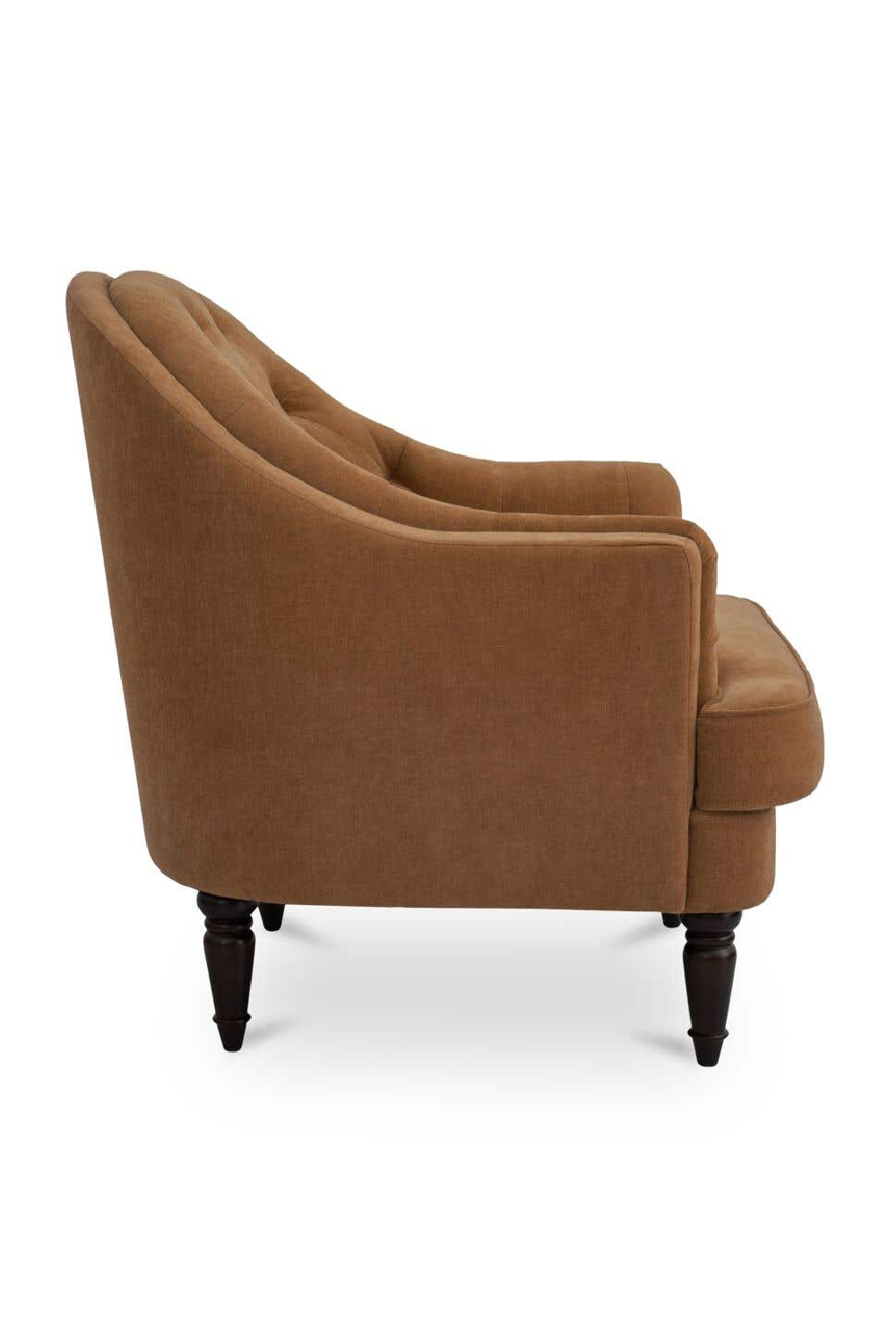 Modern European furniture -Tufted-Back Curved Accent Chair - www.oroa.com | Oroa.com