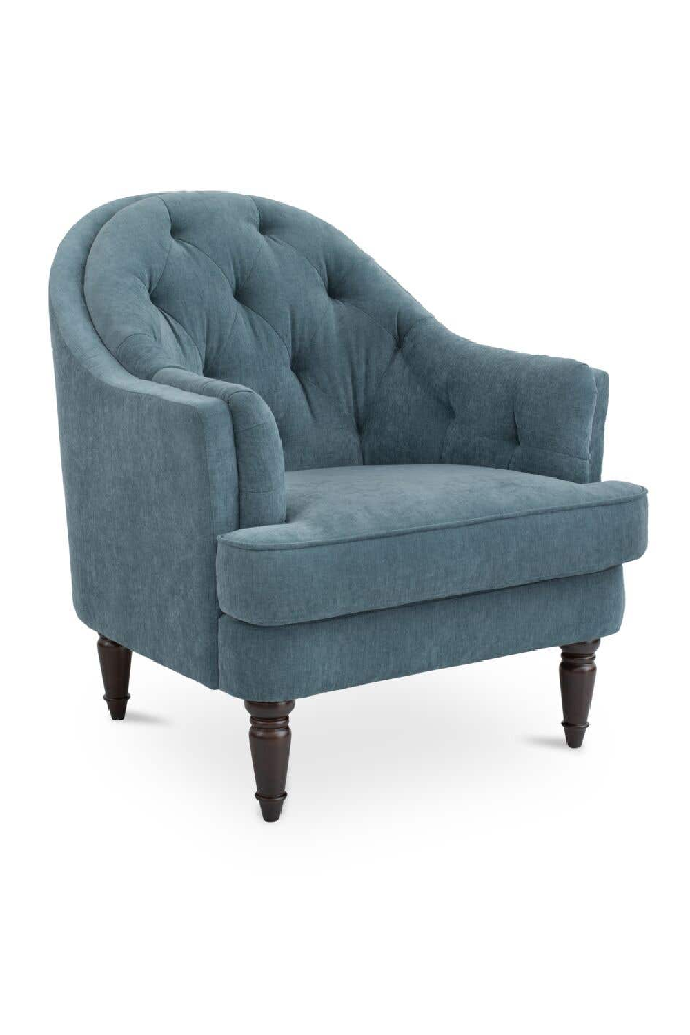 Modern European furniture -Tufted-Back Curved Accent Chair - www.oroa.com | Oroa.com