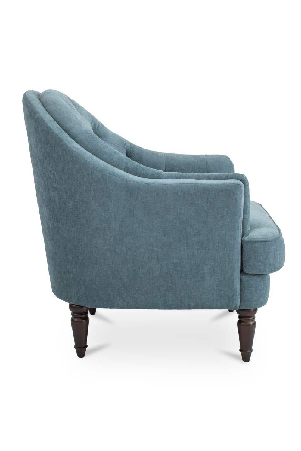 Modern European furniture -Tufted-Back Curved Accent Chair - www.oroa.com | Oroa.com