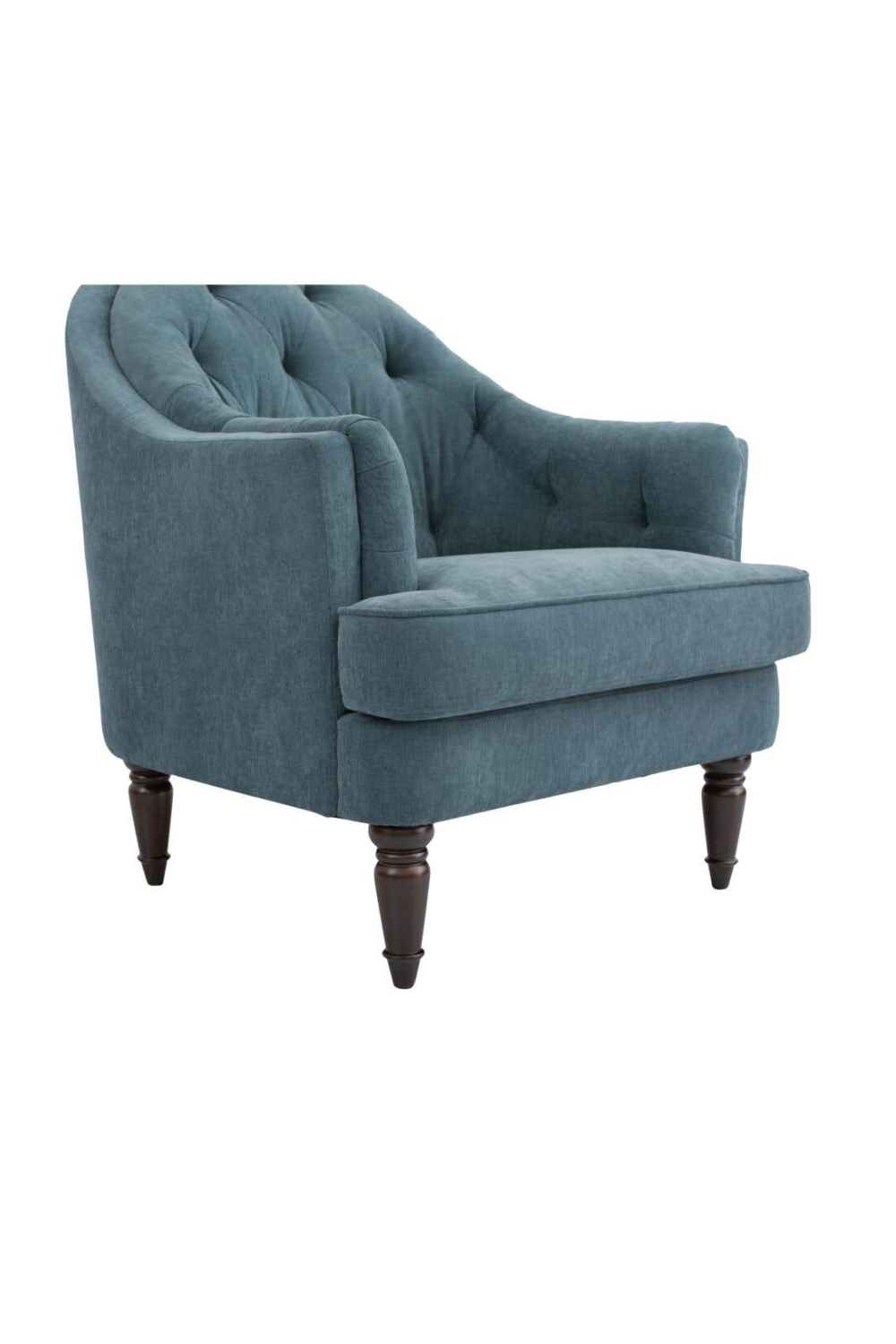 Modern European furniture -Tufted-Back Curved Accent Chair - www.oroa.com | Oroa.com