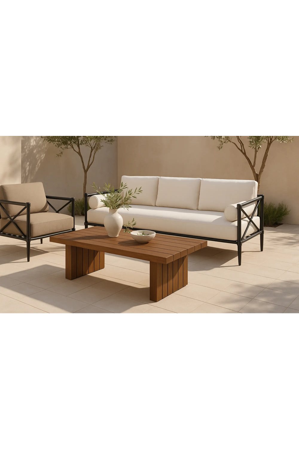Cream Outdoor Sofa | Oroa.com
