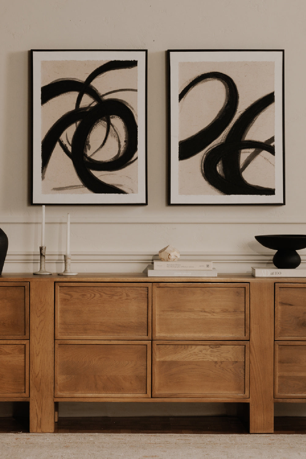 Modern European furniture - Flowy Brush Strokes Painting - www.oroa.com
