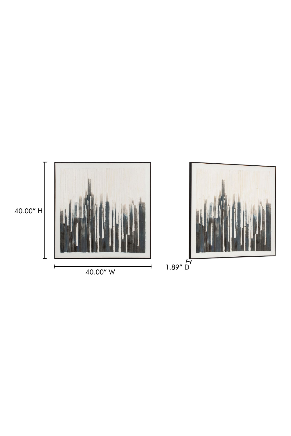 Modern European furniture - Gray Toned Linear Painting - www.oroa.com