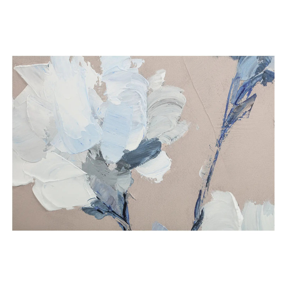 Modern European furniture - White Floral Framed Painting - www.oroa.com | Oroa.com