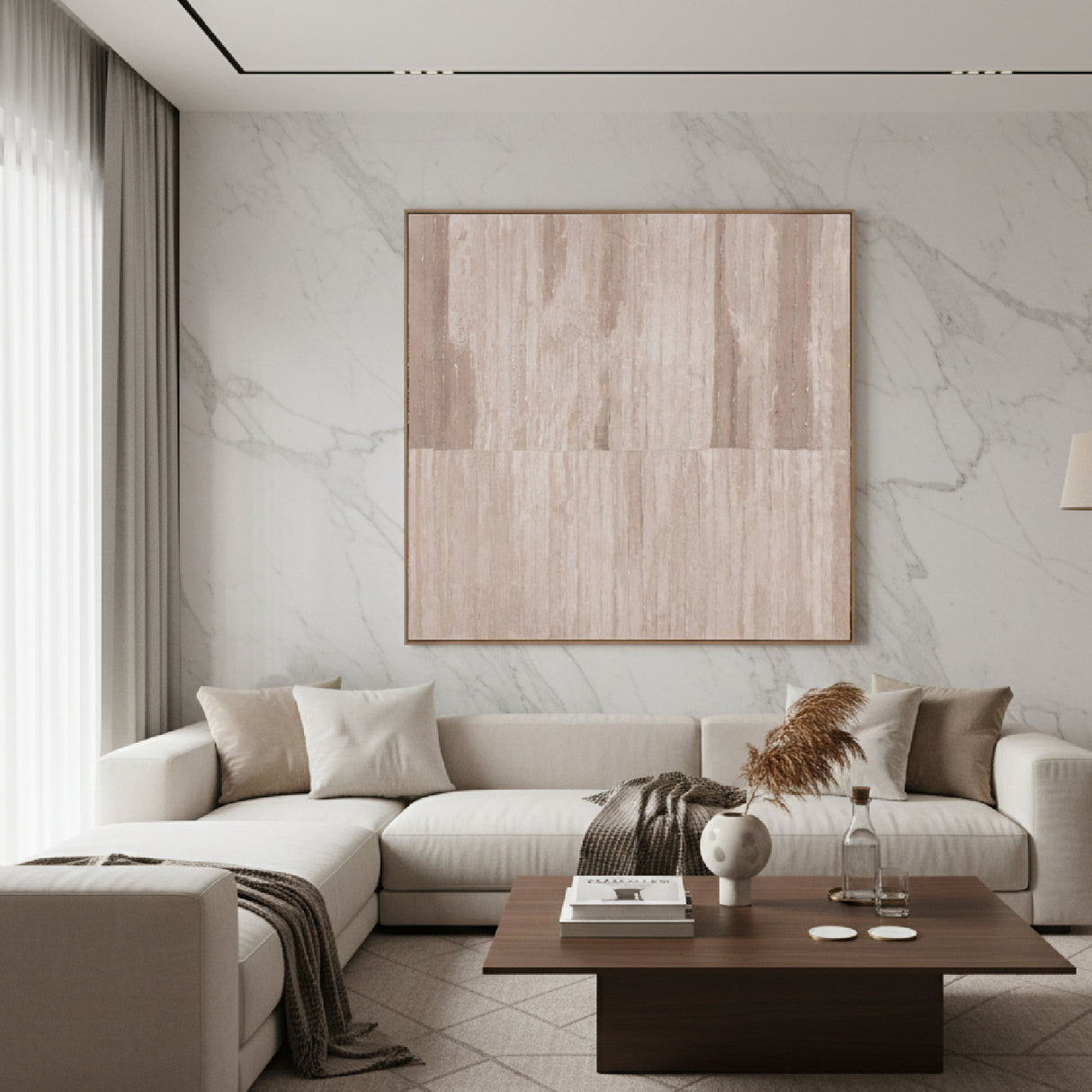 Modern European furniture - Neutral Toned Acrylic Painting - www.oroa.com