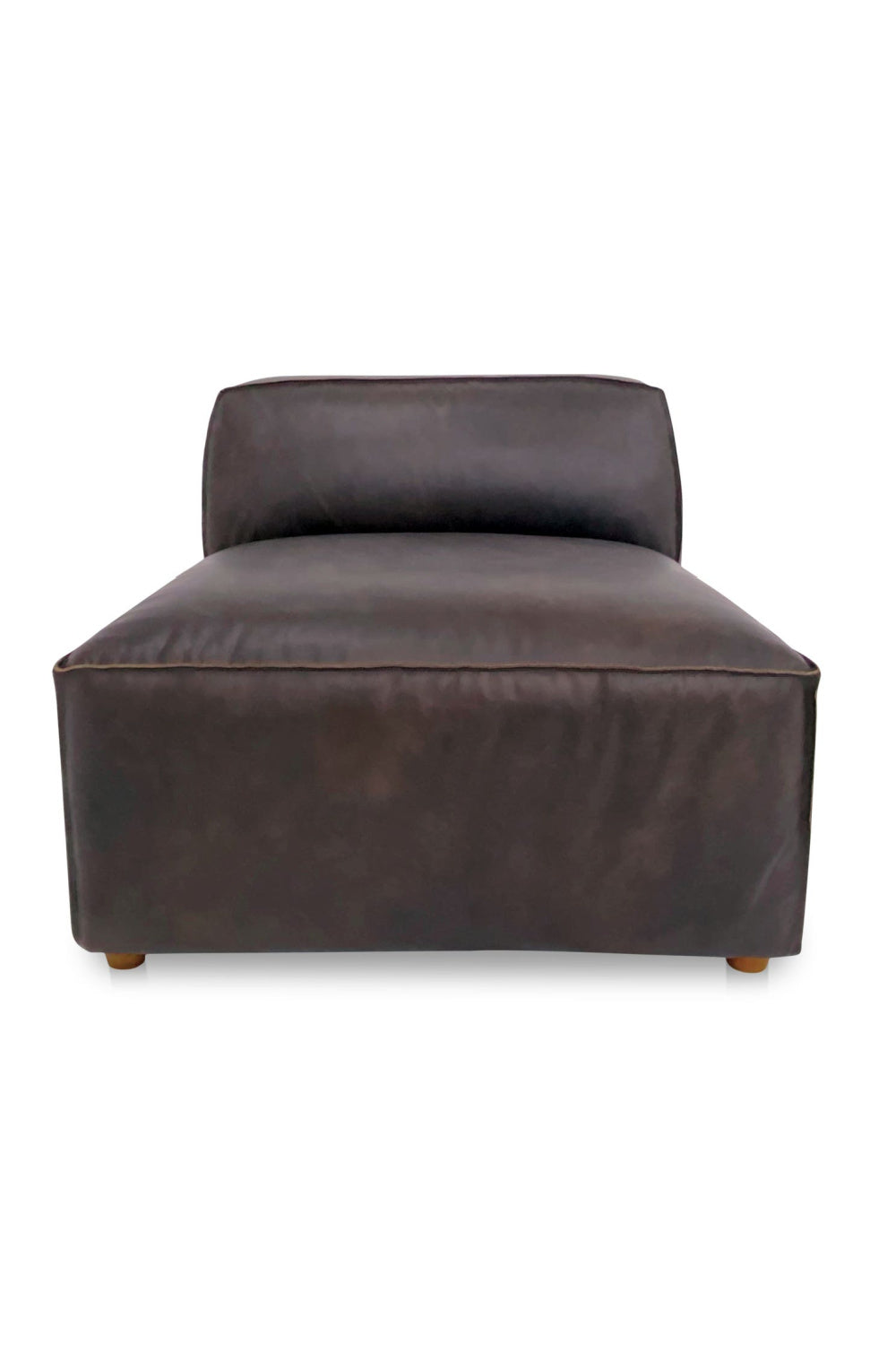 Modern European furniture - Brown Leather Slipper Chair - www.oroa.com