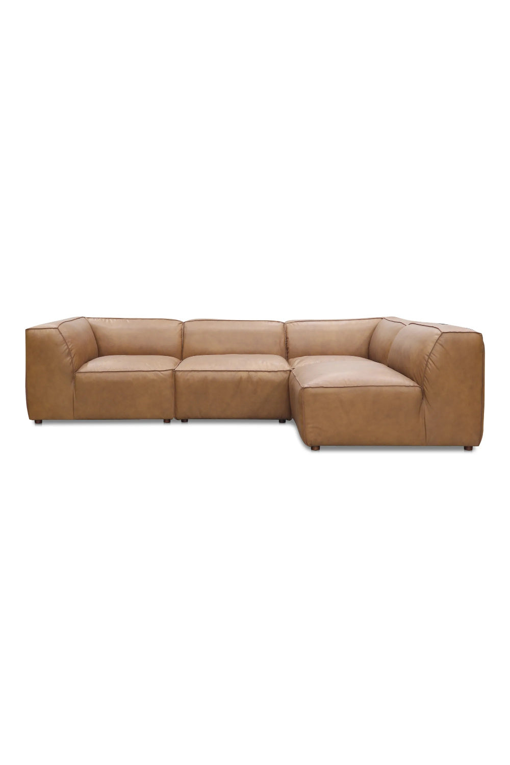 Modern European furniture - Top-Grain Leather Sectional Sofa - www.oroa.com