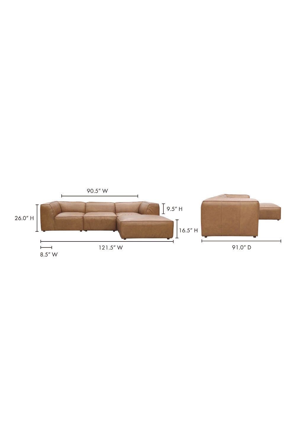Modern European furniture - Modular Leather Sofa - www.oroa.com | Oroa.com