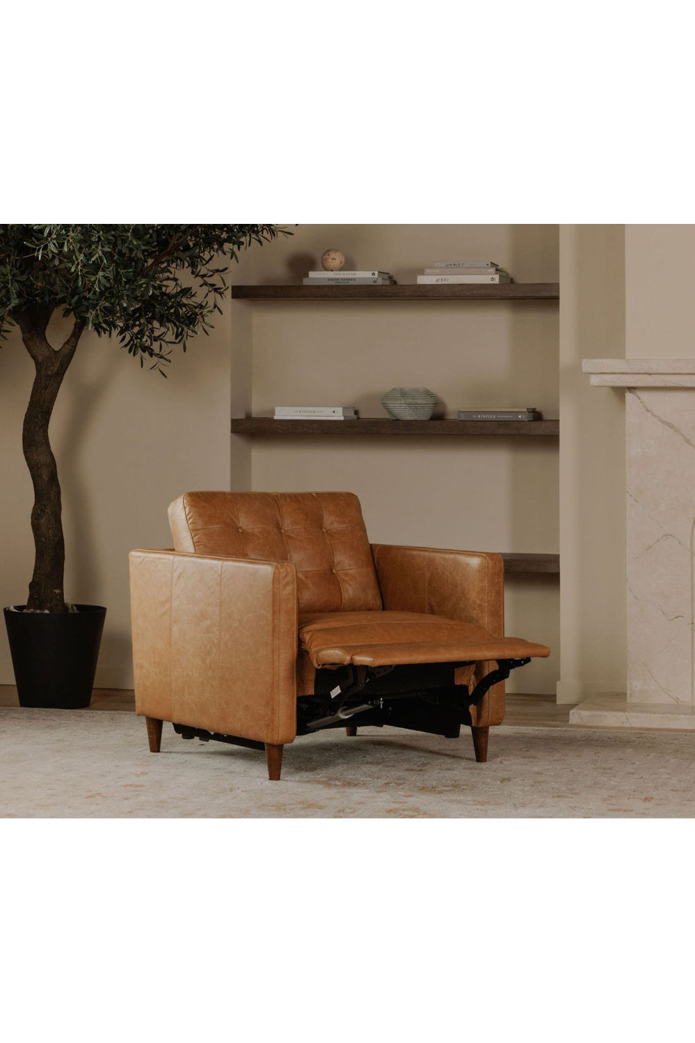 Mid-Century Leather Recliner Chair | Oroa.com