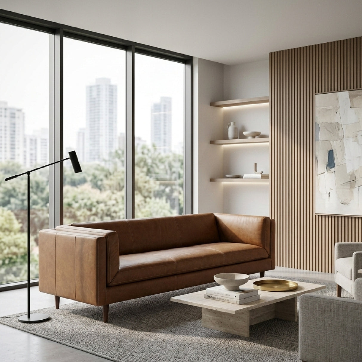 Modern European furniture - Top Grain Leather Sofa - www.oroa.com | Oroa.com