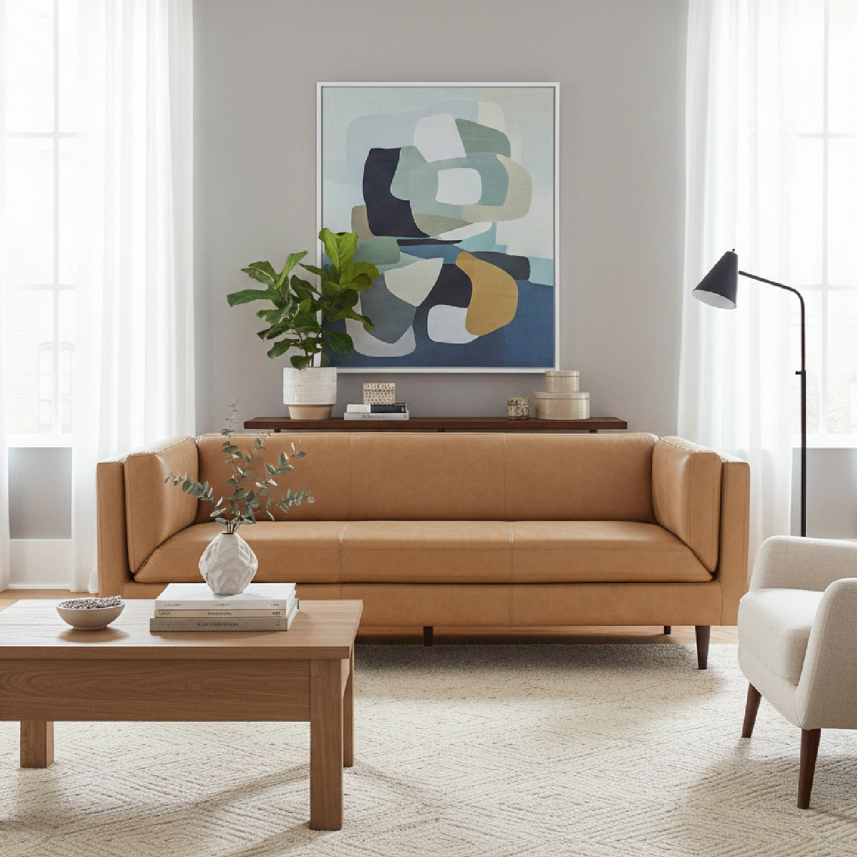 Modern European furniture - Top Grain Leather Sofa - www.oroa.com | Oroa.com