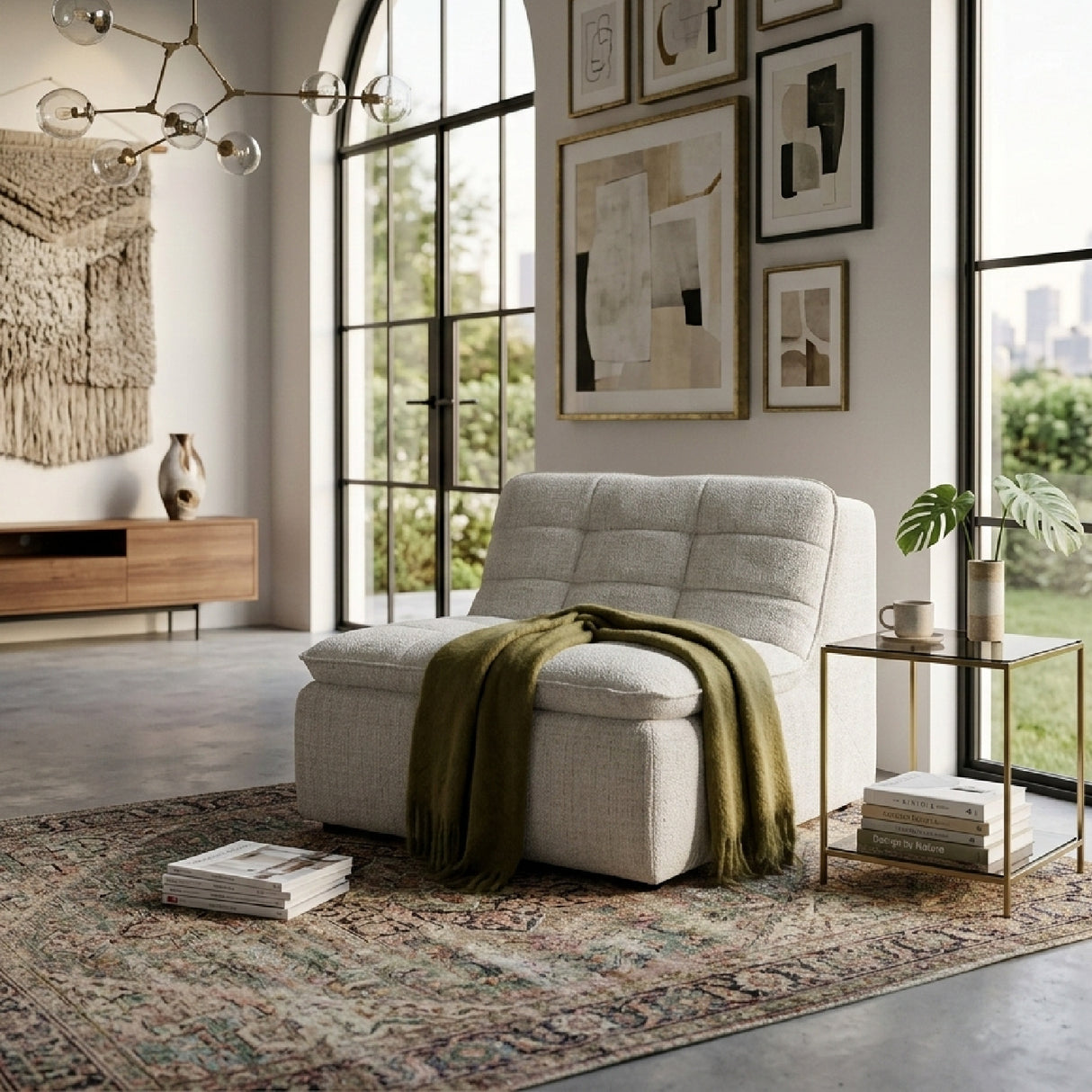 Modern European furniture - Grid Channeled Lounge Chair - www.oroa.com | Oroa.com