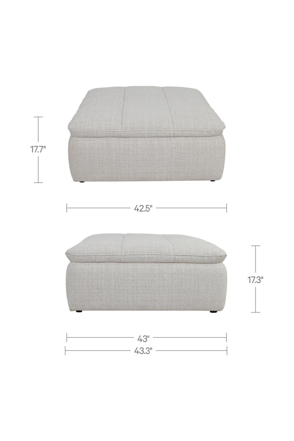 Modern European furniture - Grid Channeled Ottoman - www.oroa.com | Oroa.com