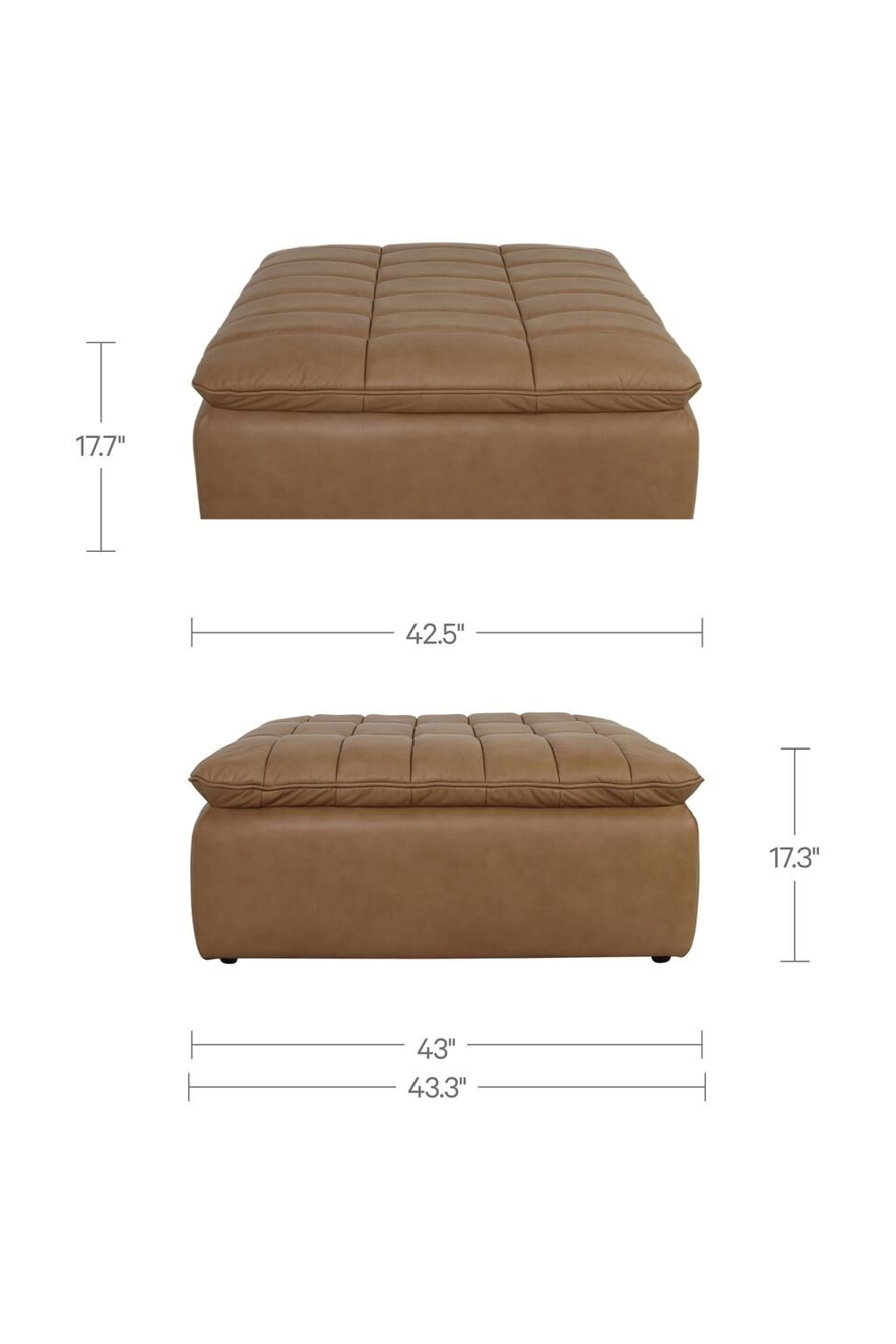 Modern European furniture - Grid Channeled Ottoman - www.oroa.com | Oroa.com