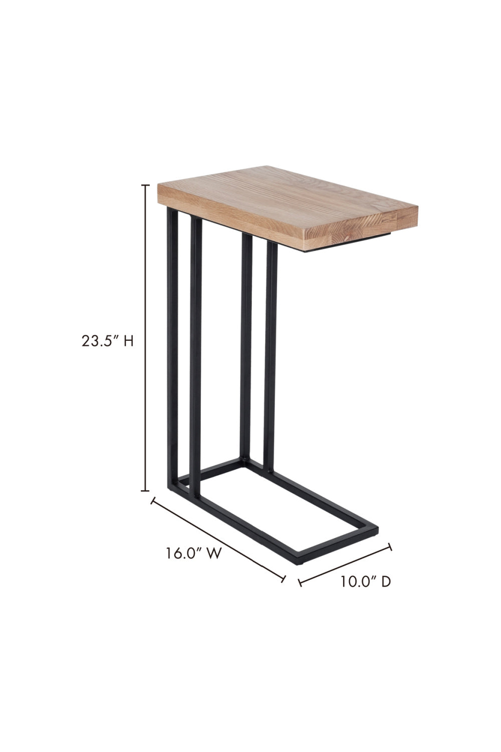 Modern European furniture - C-Shaped Oak Side Table - www.oroa.com