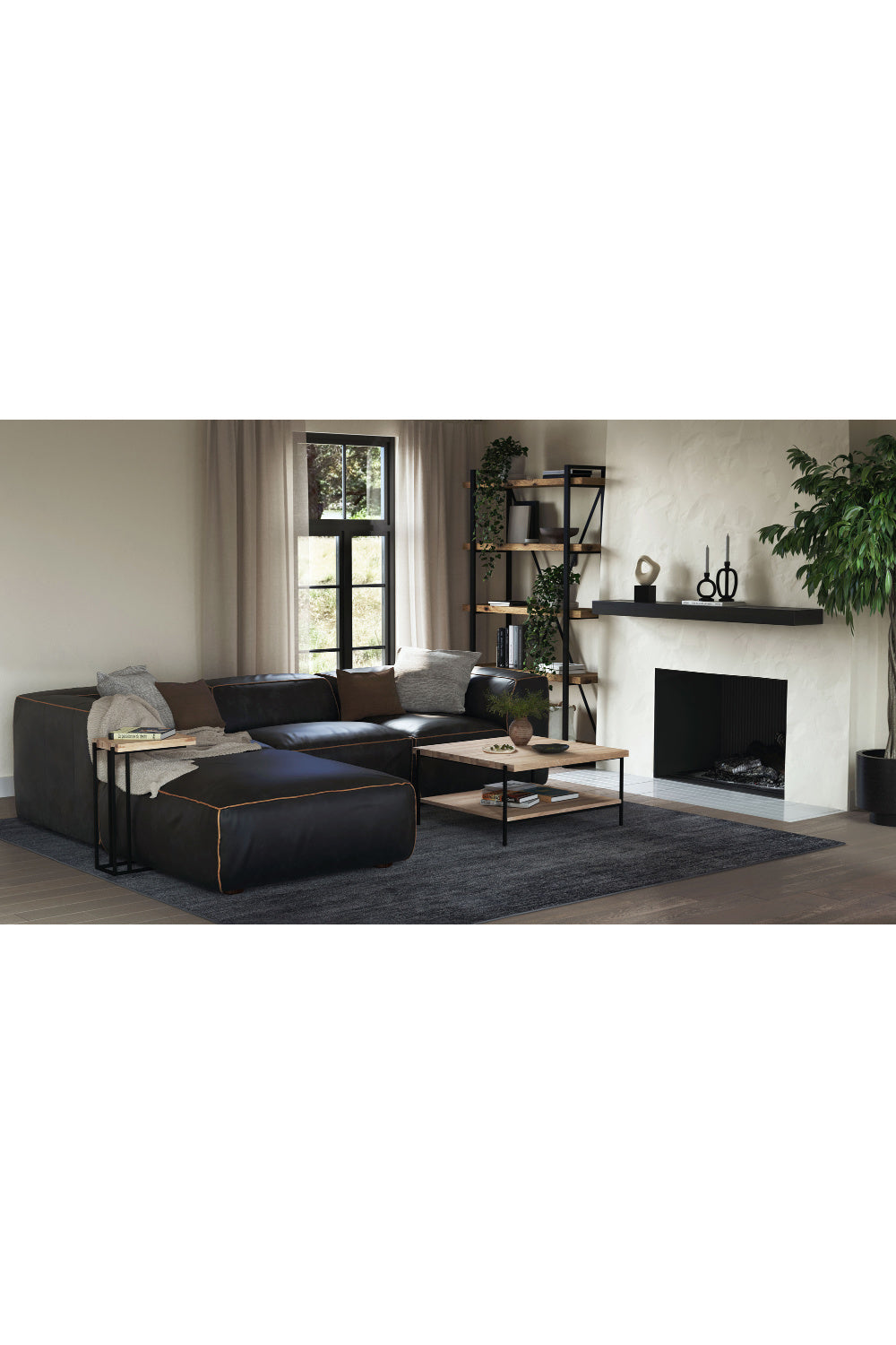 Modern European furniture - C-Shaped Oak Side Table - www.oroa.com