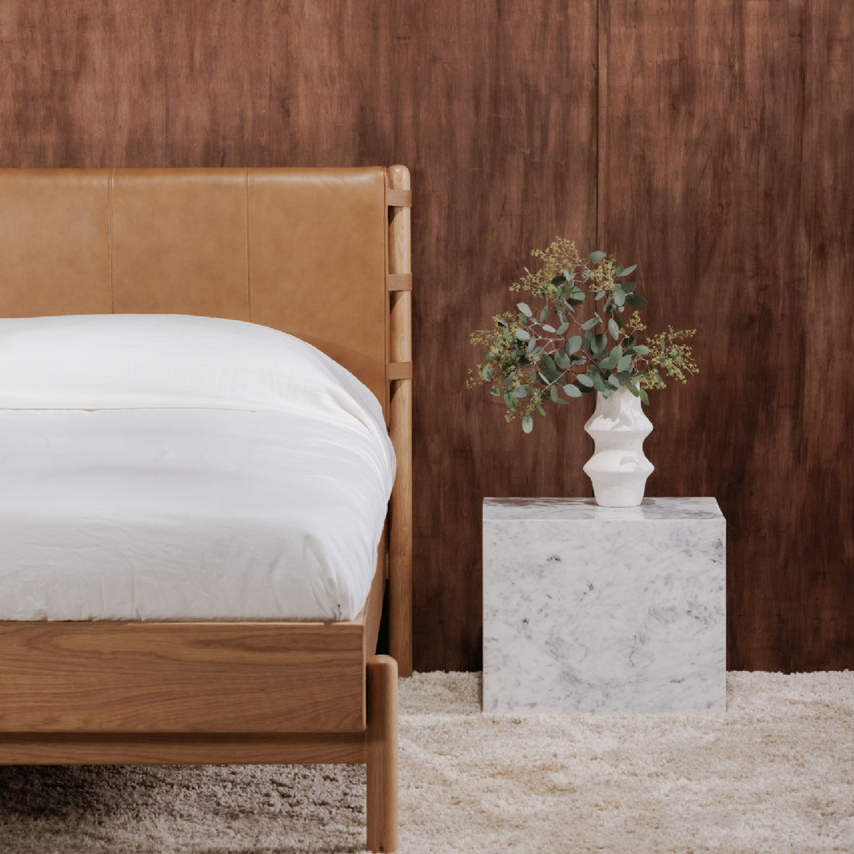 Modern European furniture - Brown Leather Bed - www.oroa.com | Oroa.com