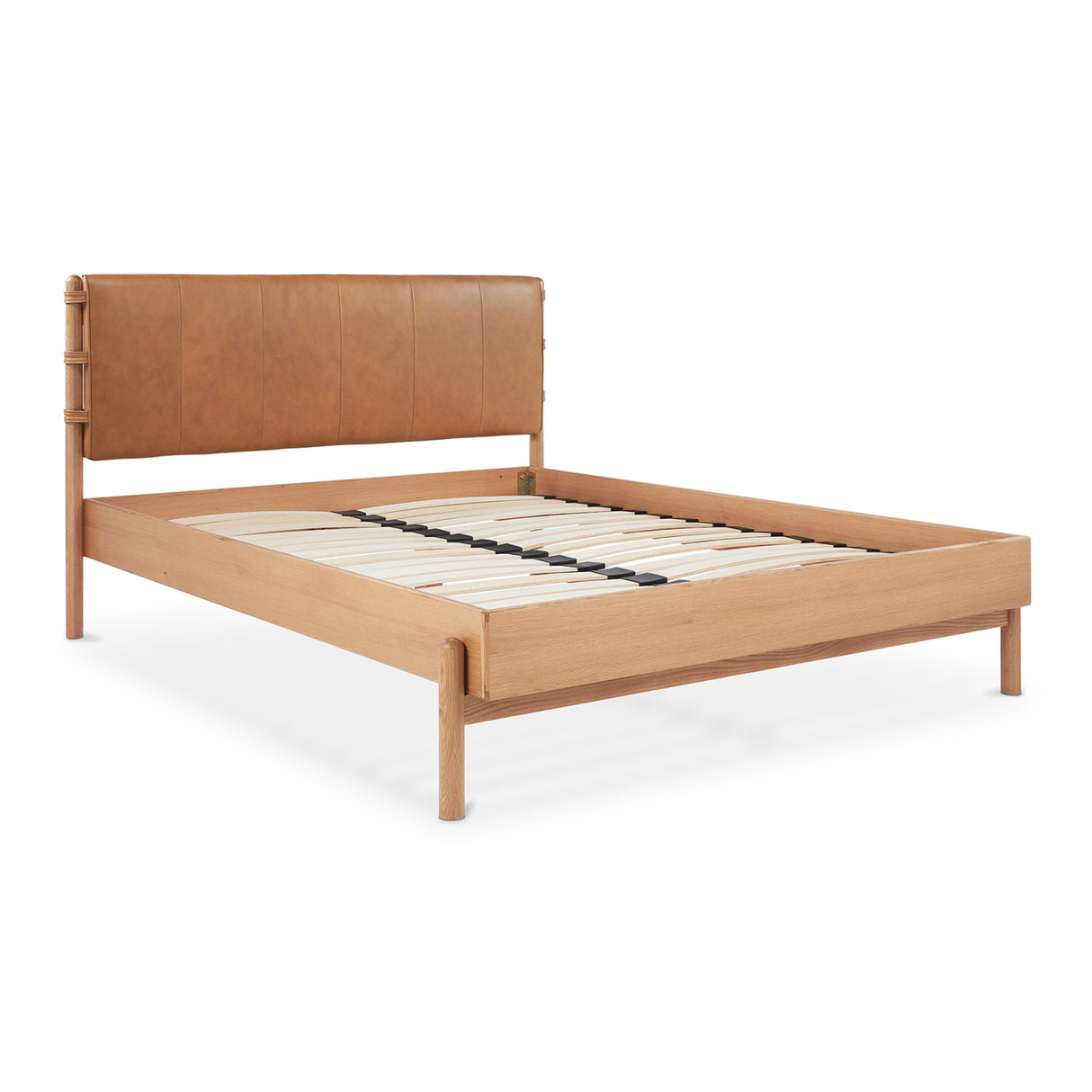 Modern European furniture - Brown Leather Bed - www.oroa.com | Oroa.com