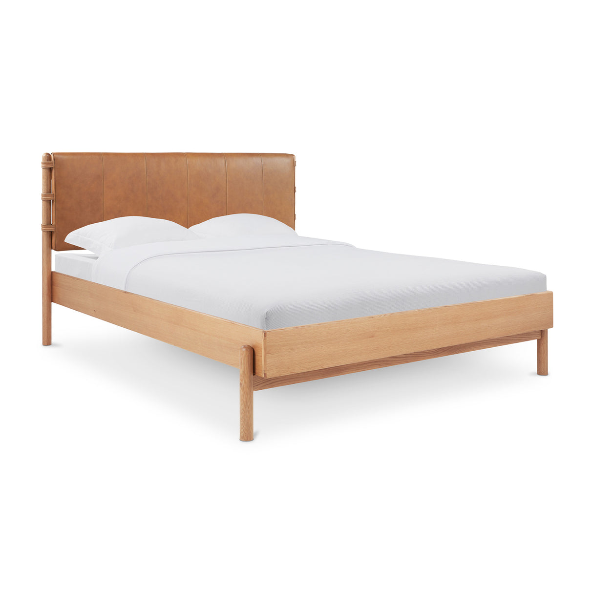 Modern European furniture - Brown Leather Bed - www.oroa.com | Oroa.com