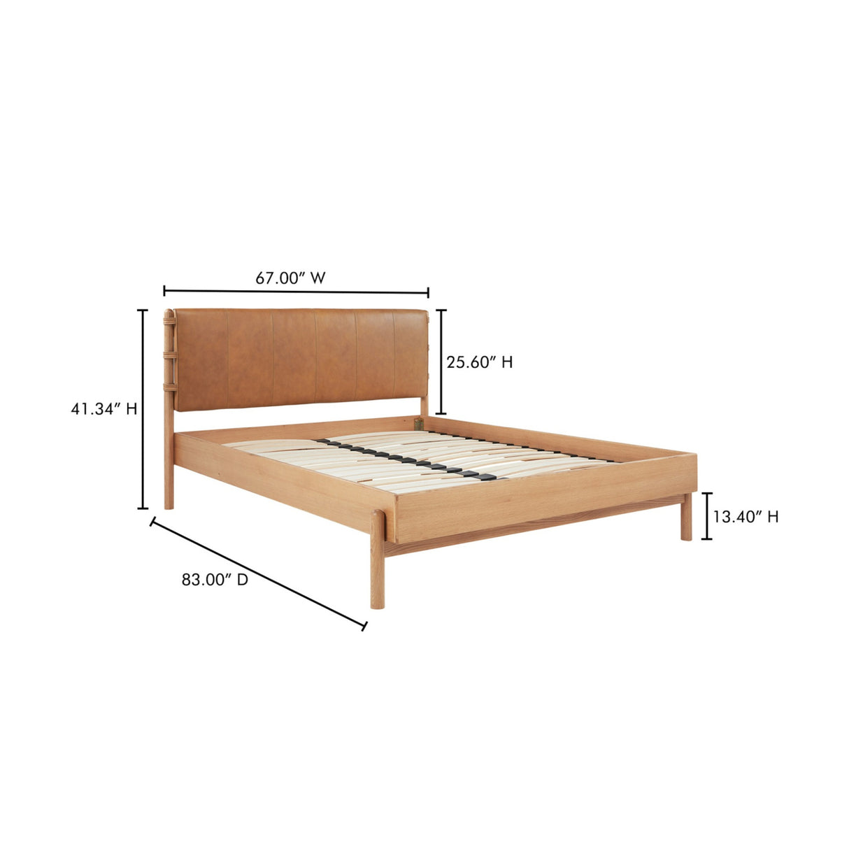 Modern European furniture - Brown Leather Bed - www.oroa.com | Oroa.com