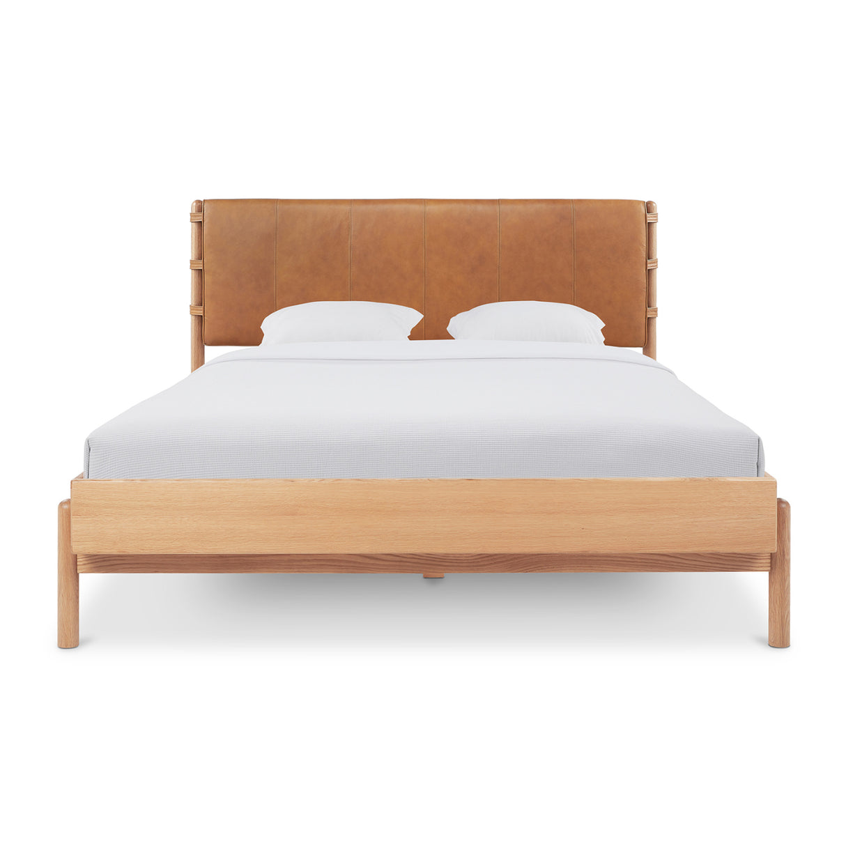 Modern European furniture - Brown Leather Bed - www.oroa.com | Oroa.com