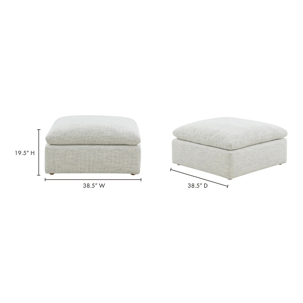 Modern European furniture - Square Modern Classic Ottoman - www.oroa.com | Oroa.com