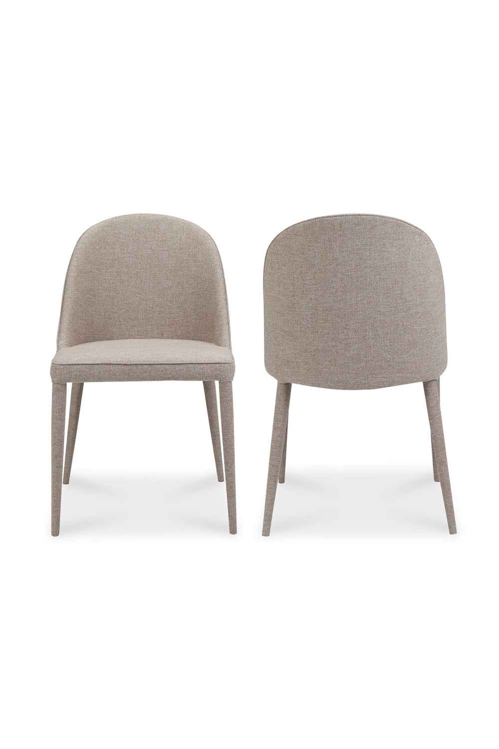 Modern European furniture - Gray Fabric Dining Chairs (2) - www.oroa.com